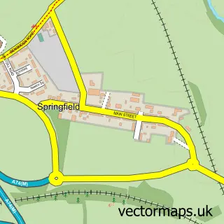 Street map sample of Springfield, Dumfries