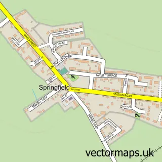 Street map sample of Springfield, Fife
