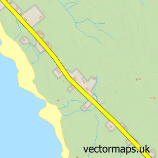 Street map sample of Srannda, Western Isles