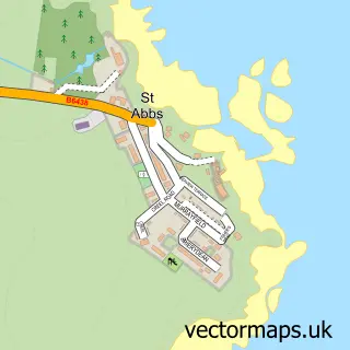 Street map sample of St Abbs, Berwickshire