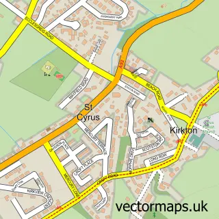Street map sample of St Cyrus, Kincardineshire