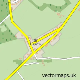 Street map sample of St Davids, Perth and Kinross