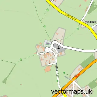 Street map sample of St. Hilary, Cornwall