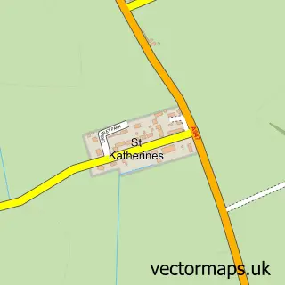 Street map sample of St Katherines, Aberdeenshire