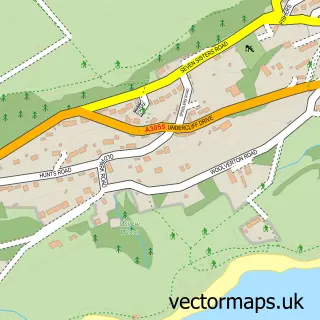 Street map sample of St. Lawrence, Isle of Wight