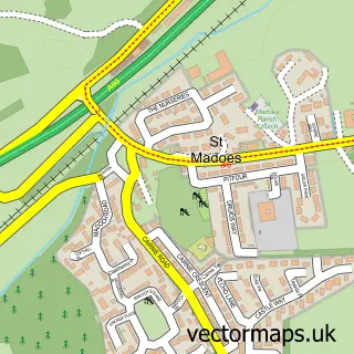 Street map sample of St Madoes, Perth and Kinross