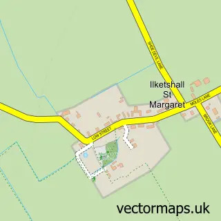 Street map sample of St Margaret, Ilketshall, Suffolk
