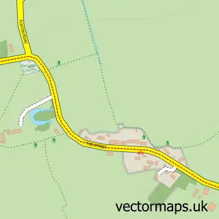 Street map sample of St Margaret, South Elmham, Suffolk