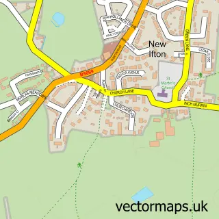 Street map sample of St Martins, Shropshire