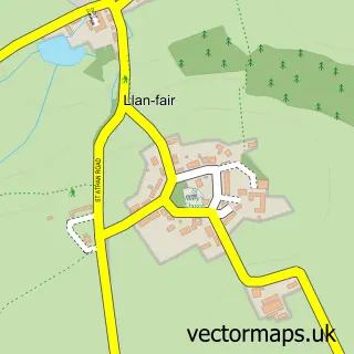 Street map sample of St Mary Church, South Glamorgan