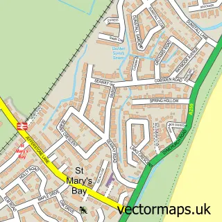 Street map sample of St Marys Bay, Kent