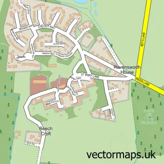 Street map sample of St Mary's Park, Northumberland