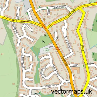 Street map sample of St Michaels, Kent