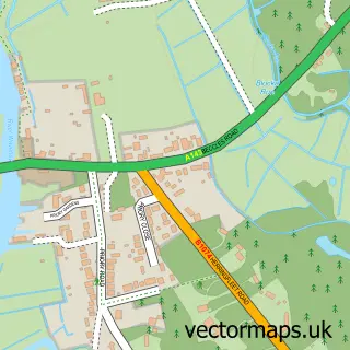 Street map sample of St Olaves, Norfolk