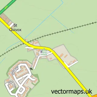 Street map sample of St Quivox, Ayrshire and Arran