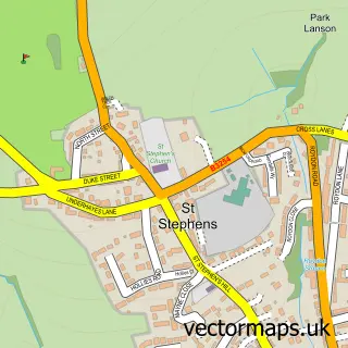 Street map sample of St Stephens, Cornwall