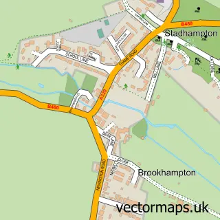 Street map sample of Stadhampton, Oxfordshire