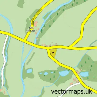 Street map sample of Stags Head, Devon