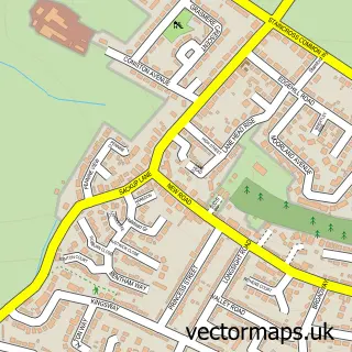 Street map sample of Staincross, South Yorkshire