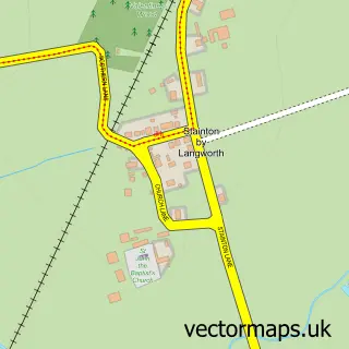 Street map sample of Stainton by Langworth, Lincolnshire