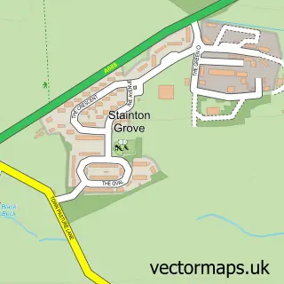Street map sample of Stainton Grove, Durham