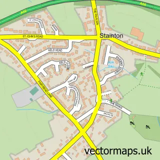 Street map sample of Stainton, Cumbria