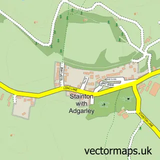 Street map sample of Stainton with Adgarley, Cumbria
