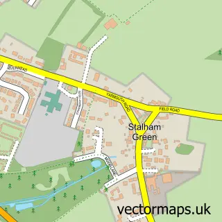 Street map sample of Stalham Green, Norfolk