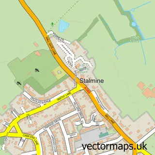 Street map sample of Stalmine, Lancashire