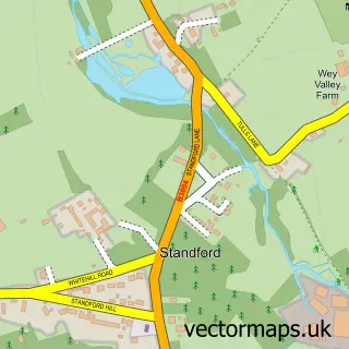Street map sample of Standford, Hampshire