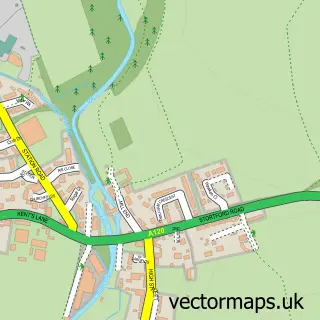 Street map sample of Standon, Hertfordshire