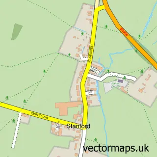 Street map sample of Stanford, Kent