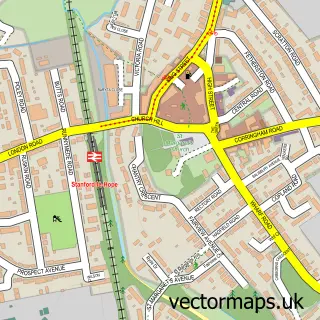 Street map sample of Stanford-le-Hope, Essex