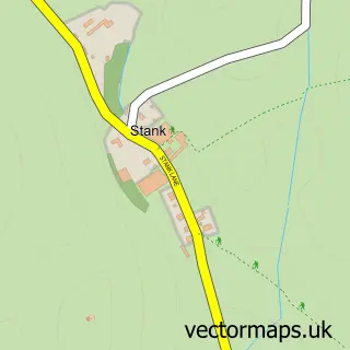 Street map sample of Stank, Cumbria