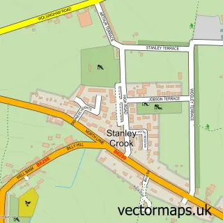 Street map sample of Stanley Crook, Durham