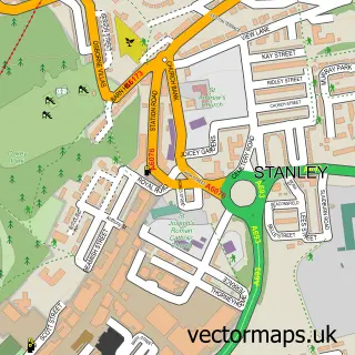 Street map sample of Stanley, Durham