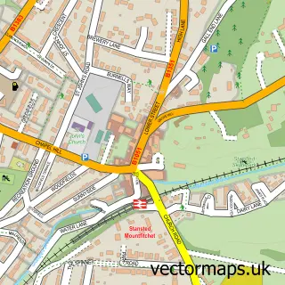 Street map sample of Stansted Mountfitchet, Essex