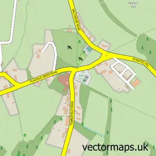 Street map sample of Stansted, Kent