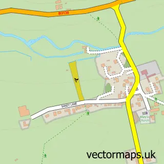 Street map sample of Stanton Drew, Somerset