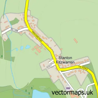 Street map sample of Stanton Fitzwarren, Wiltshire