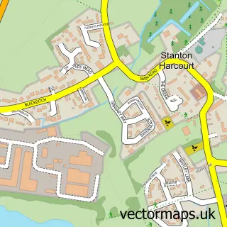 Street map sample of Stanton Harcourt, Oxfordshire