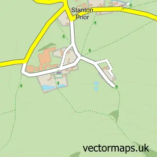 Street map sample of Stanton Prior, Somerset