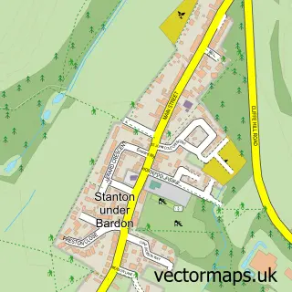 Street map sample of Stanton under Bardon, Leicestershire