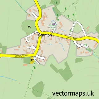 Street map sample of Stanton, Gloucestershire