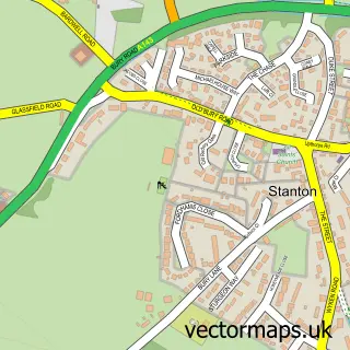 Street map sample of Stanton, Suffolk