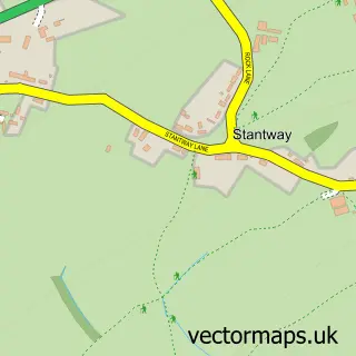 Street map sample of Stantway, Gloucestershire
