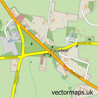 Street map sample of Staplefield, West Sussex