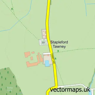 Street map sample of Stapleford Tawney, Essex