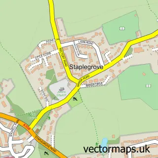 Street map sample of Staplegrove, Somerset