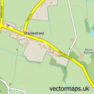 Street map sample of Staplestreet, Kent